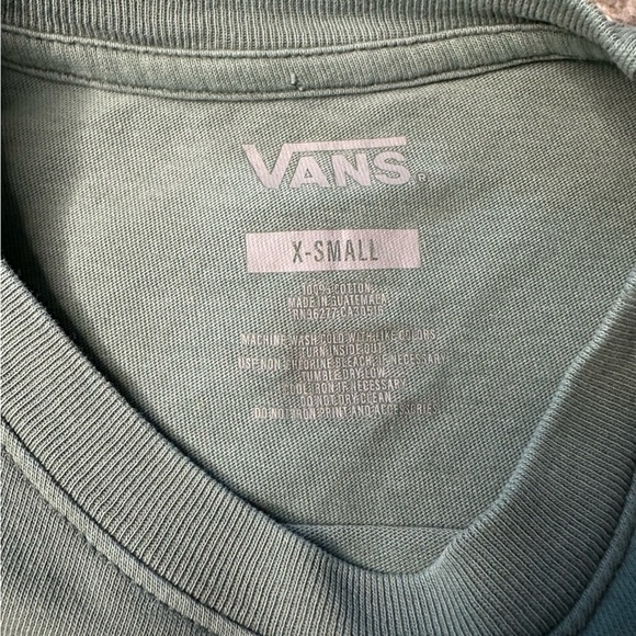 🎆VANS HEARTLANDER BFF LONG SLEEVE T-SHIRT GREEN XS Xtra small graphic cotton - Picture 7 of 10